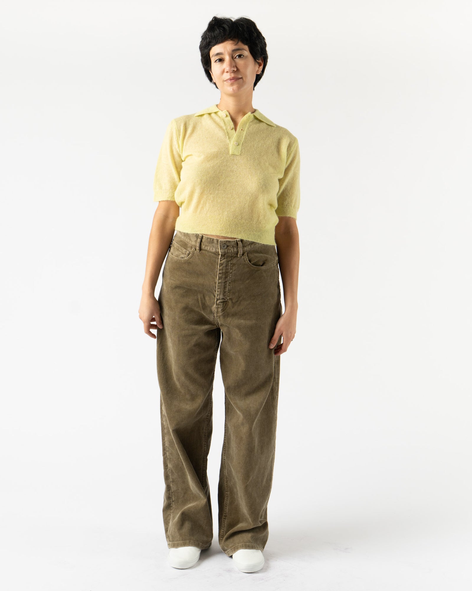 Auralee 'Kid Mohair Sheer Knit Polo' (Pale Green) – C'H'C'M'