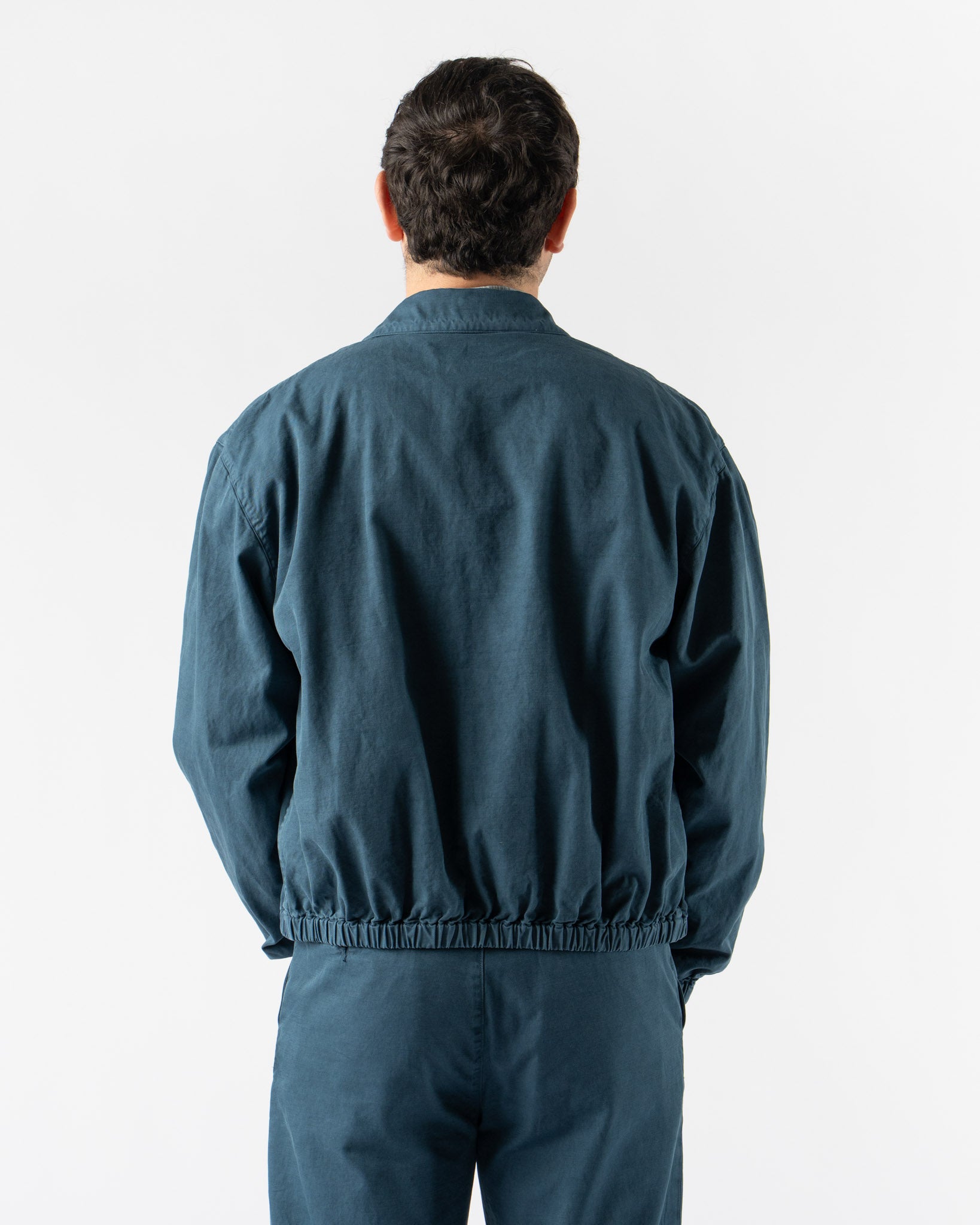 Auralee Product Dyed Finx Gabardine Swing Top in Dyed Navy