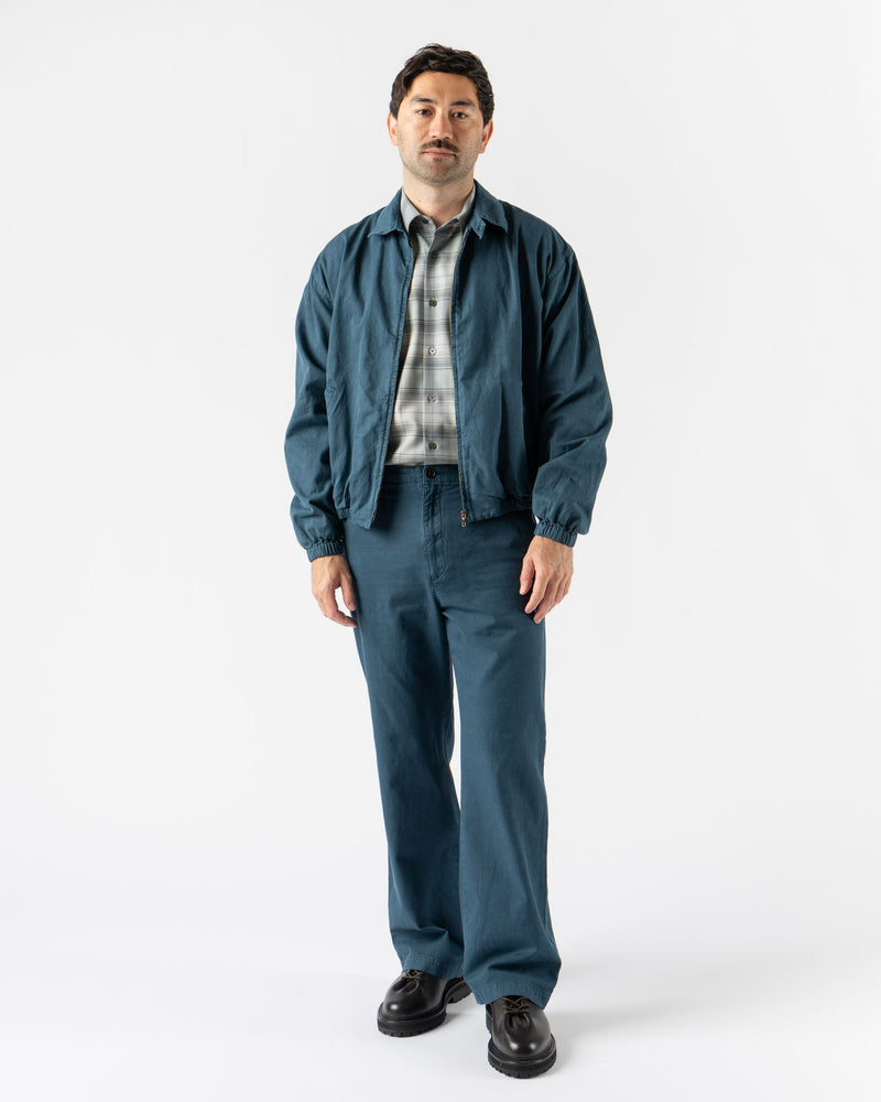 Auralee Product Dyed Finx Gabardine Swing Top in Dyed Navy