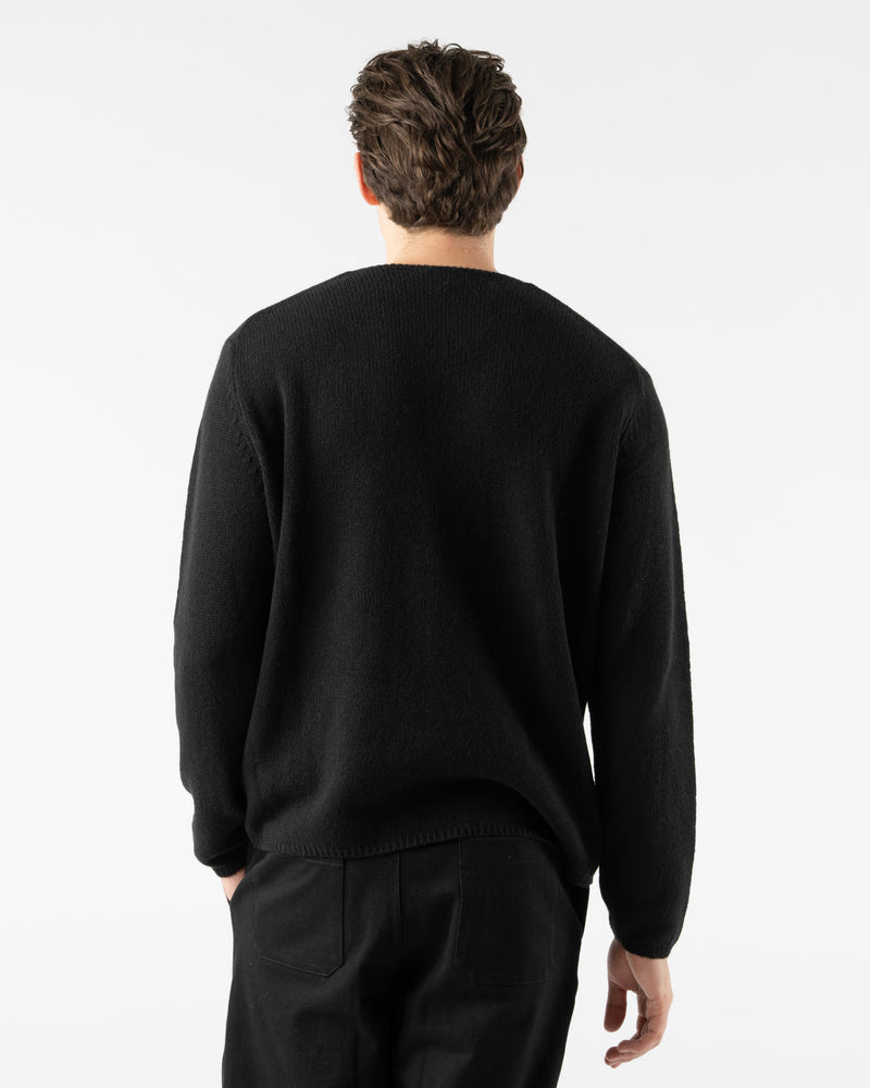 Auralee Summer Cashmere Knit Pullover in Black