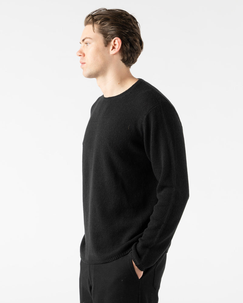 Auralee Summer Cashmere Knit Pullover in Black