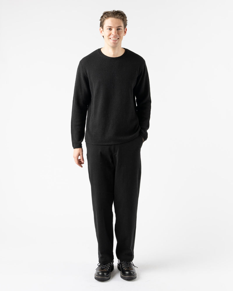 Auralee Summer Cashmere Knit Pullover in Black