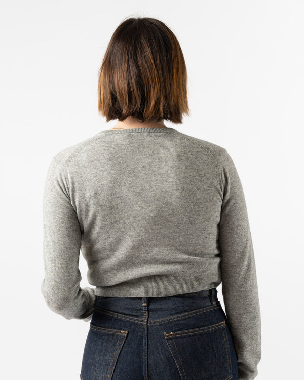 Auralee Super Fine Cashmere Silk Knit Henley in Top Gray