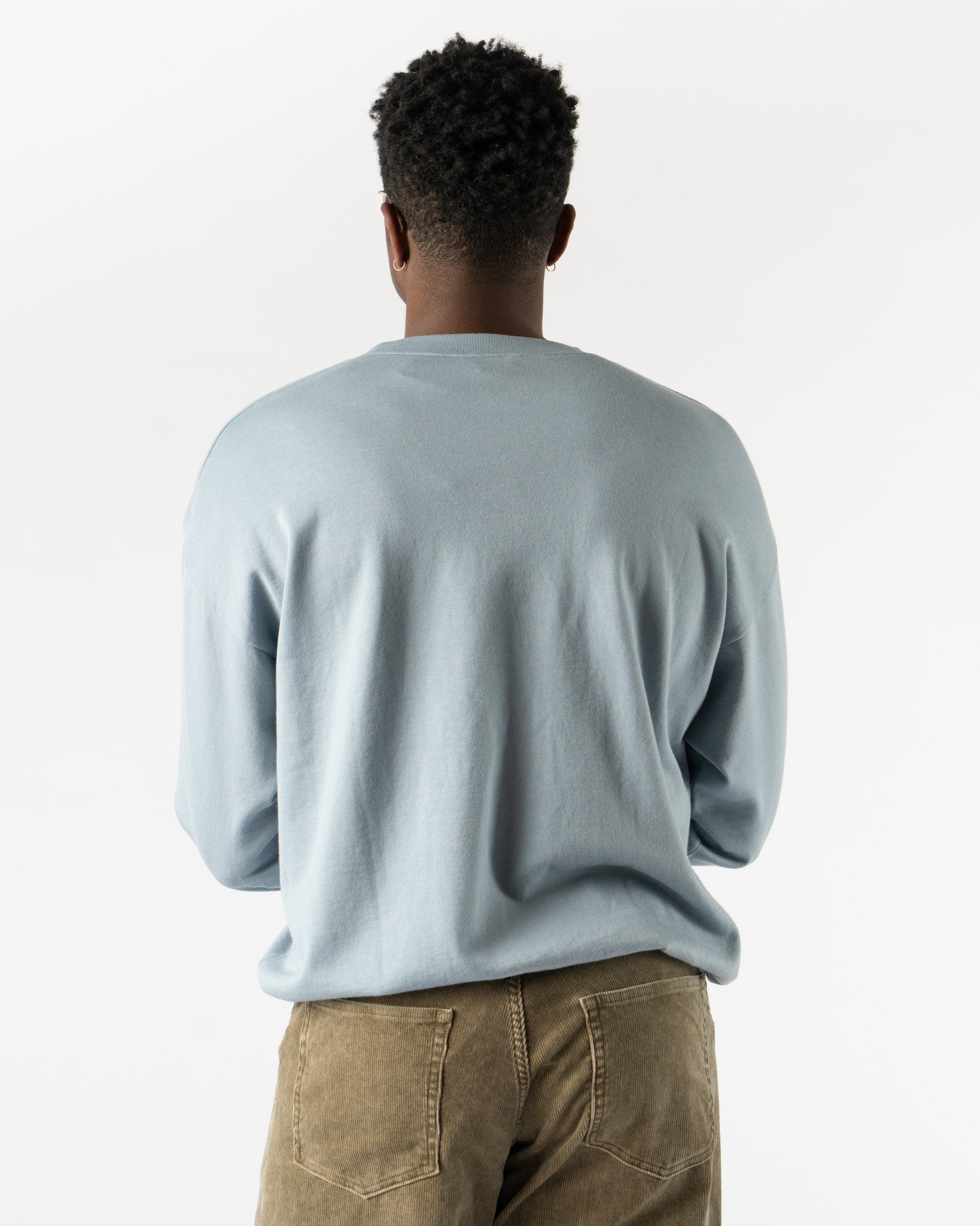 Auralee Super High Gauge Sweat Pullover in Blue Gray