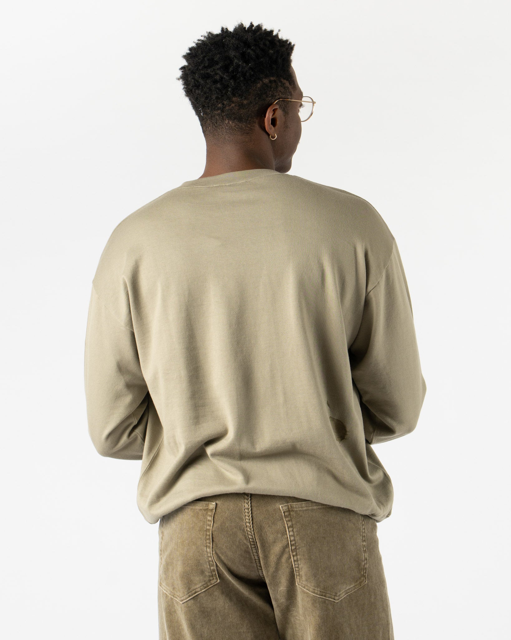 Auralee Super High Gauge Sweat Pullover in Khaki Gray