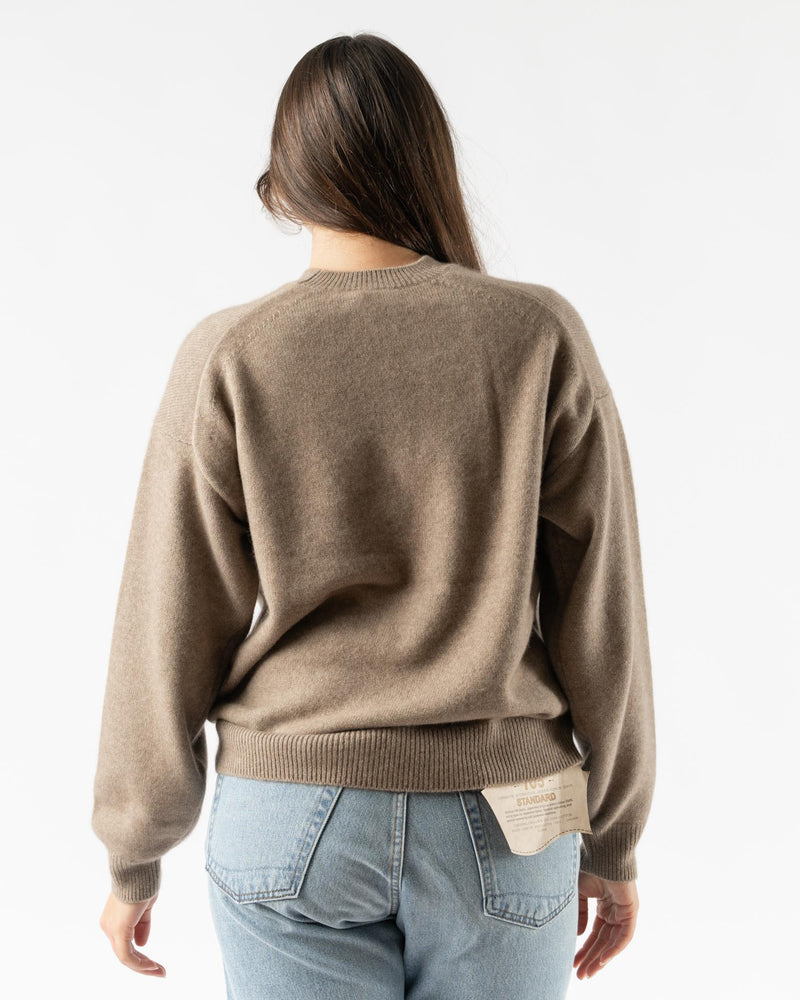 Auralee Baby Cashmere Knit Pull Over in Natural Brown