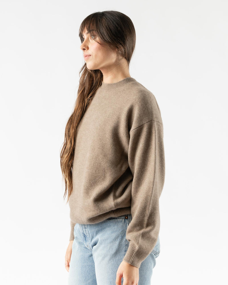 Auralee Baby Cashmere Knit Pull Over in Natural Brown