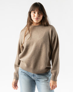 Auralee Baby Cashmere Knit Pull Over in Natural Brown