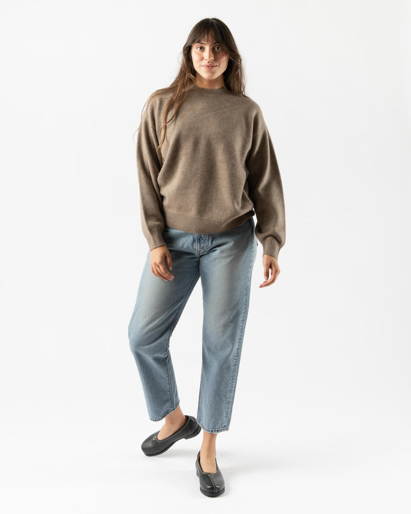 Auralee Baby Cashmere Knit Pull Over in Natural Brown Curated at Jake and  Jones