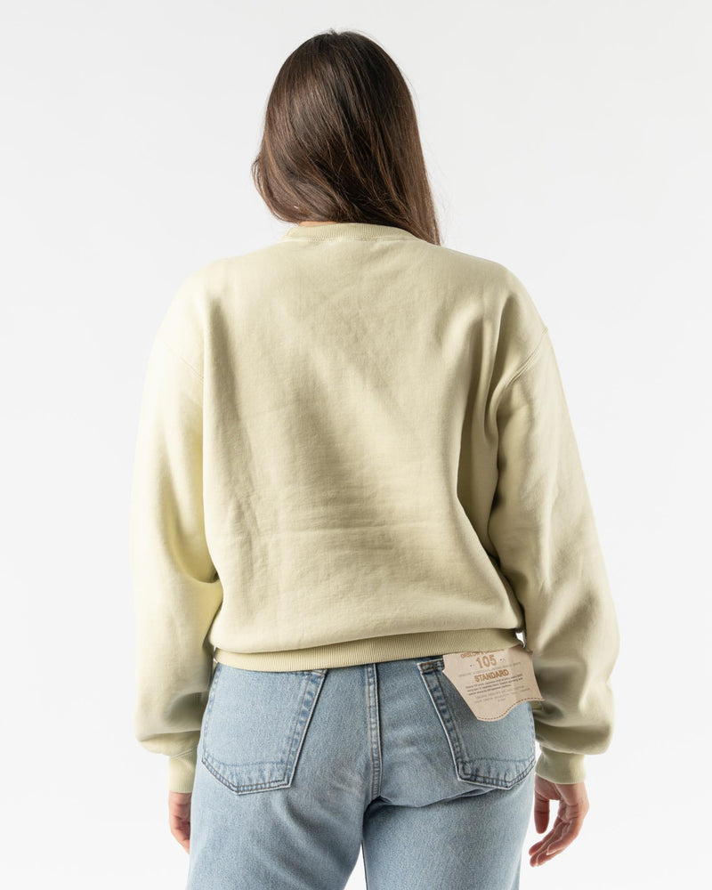 Auralee Smooth Soft Sweat Pull Over in Light Lime