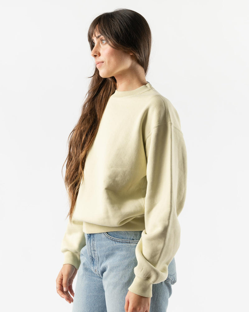 Auralee Smooth Soft Sweat Pull Over in Light Lime