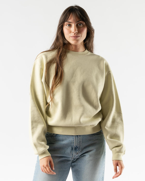 Auralee Smooth Soft Sweat Pull Over in Light Lime