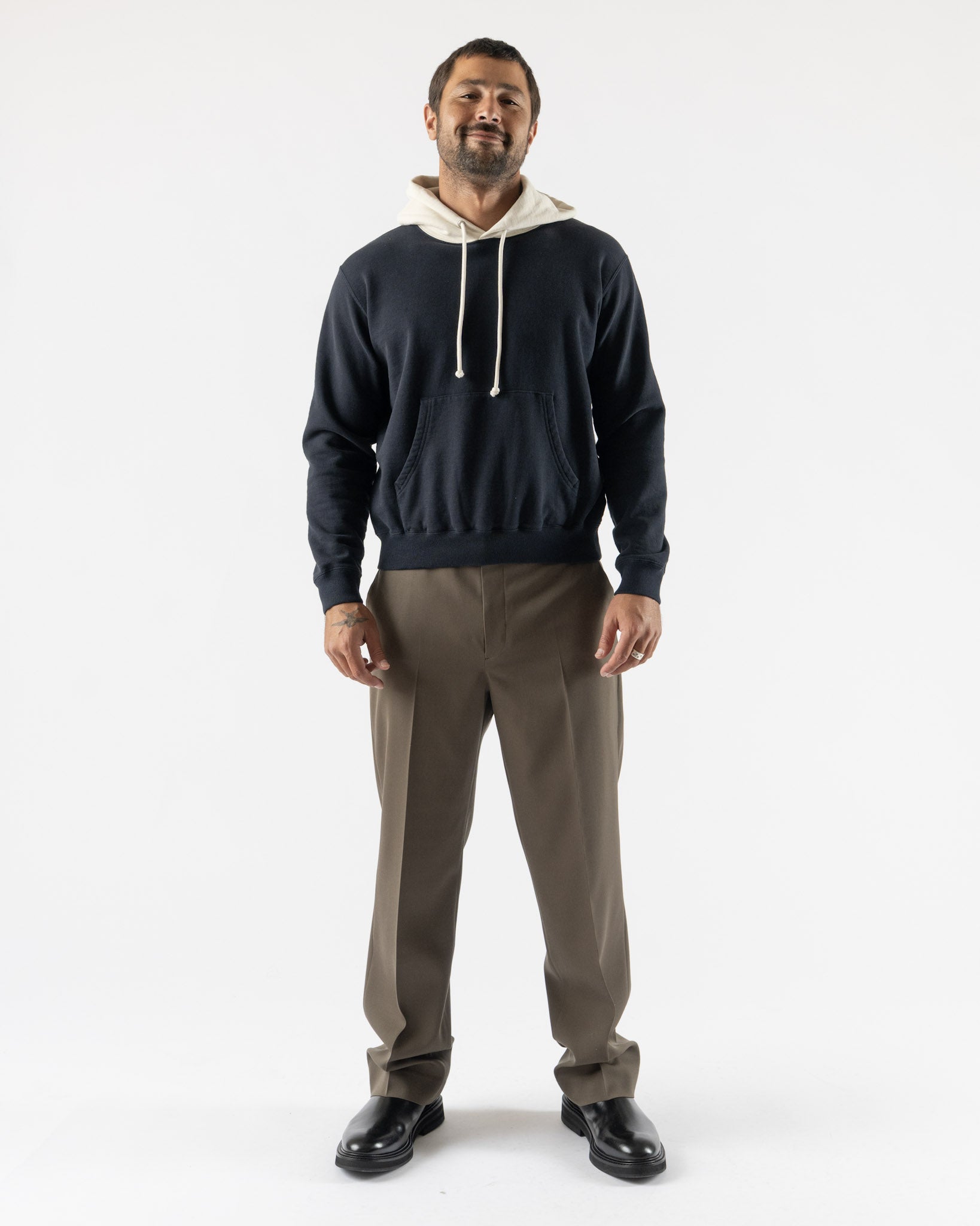 Auralee Pants in Dark Olive Brown