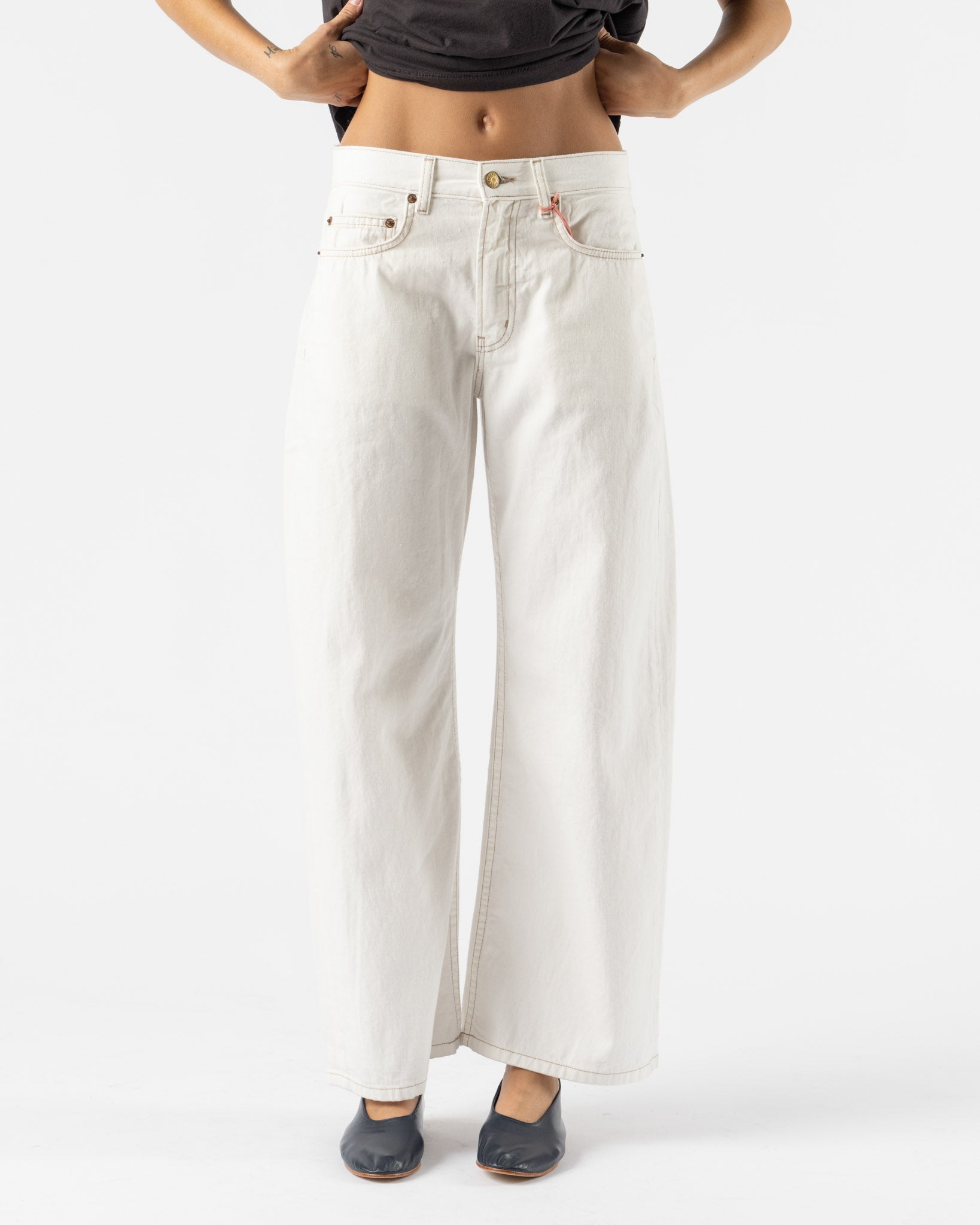 B Sides Floppy Jean in Chalk White