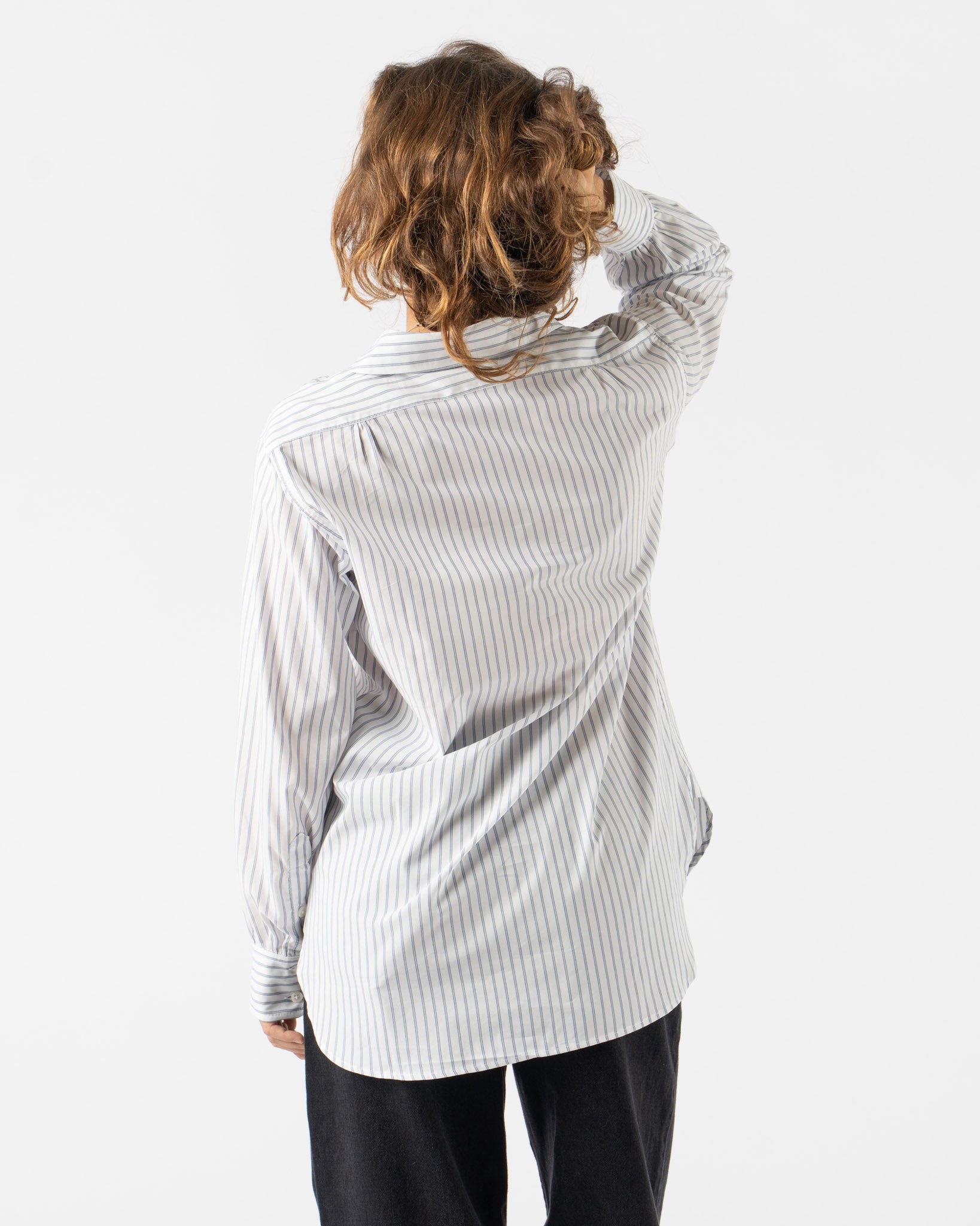 B Sides Louisa Shirt in White/Navy Stripe