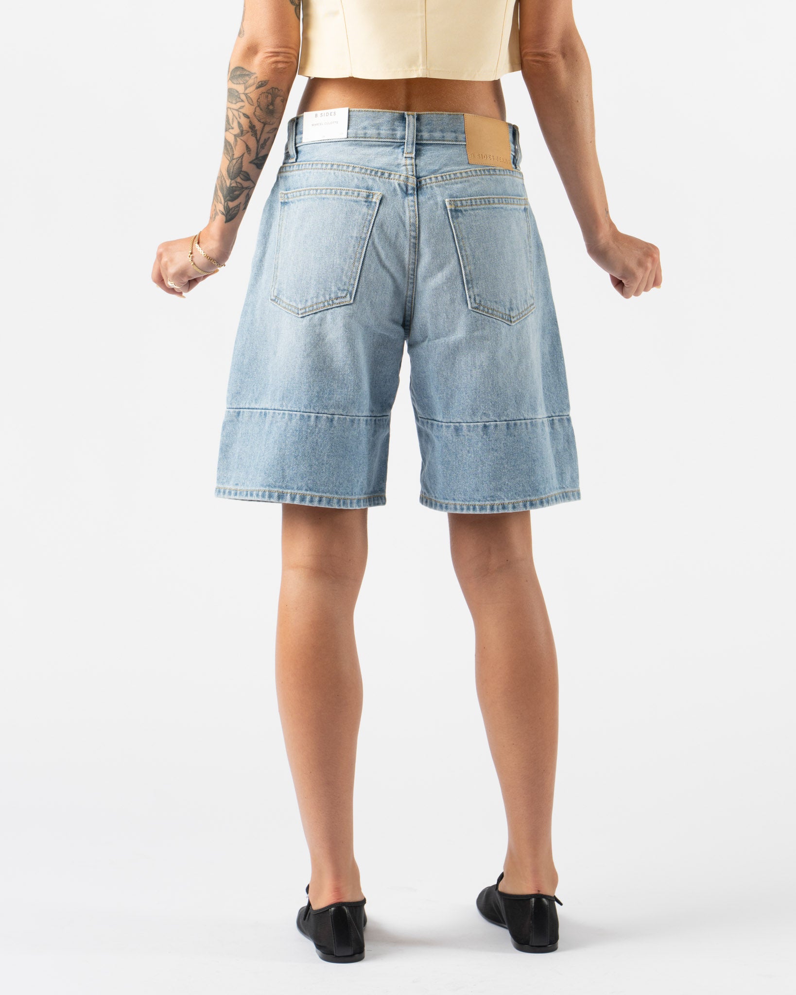 B Sides Marcel Culotte Short in Jac Wash