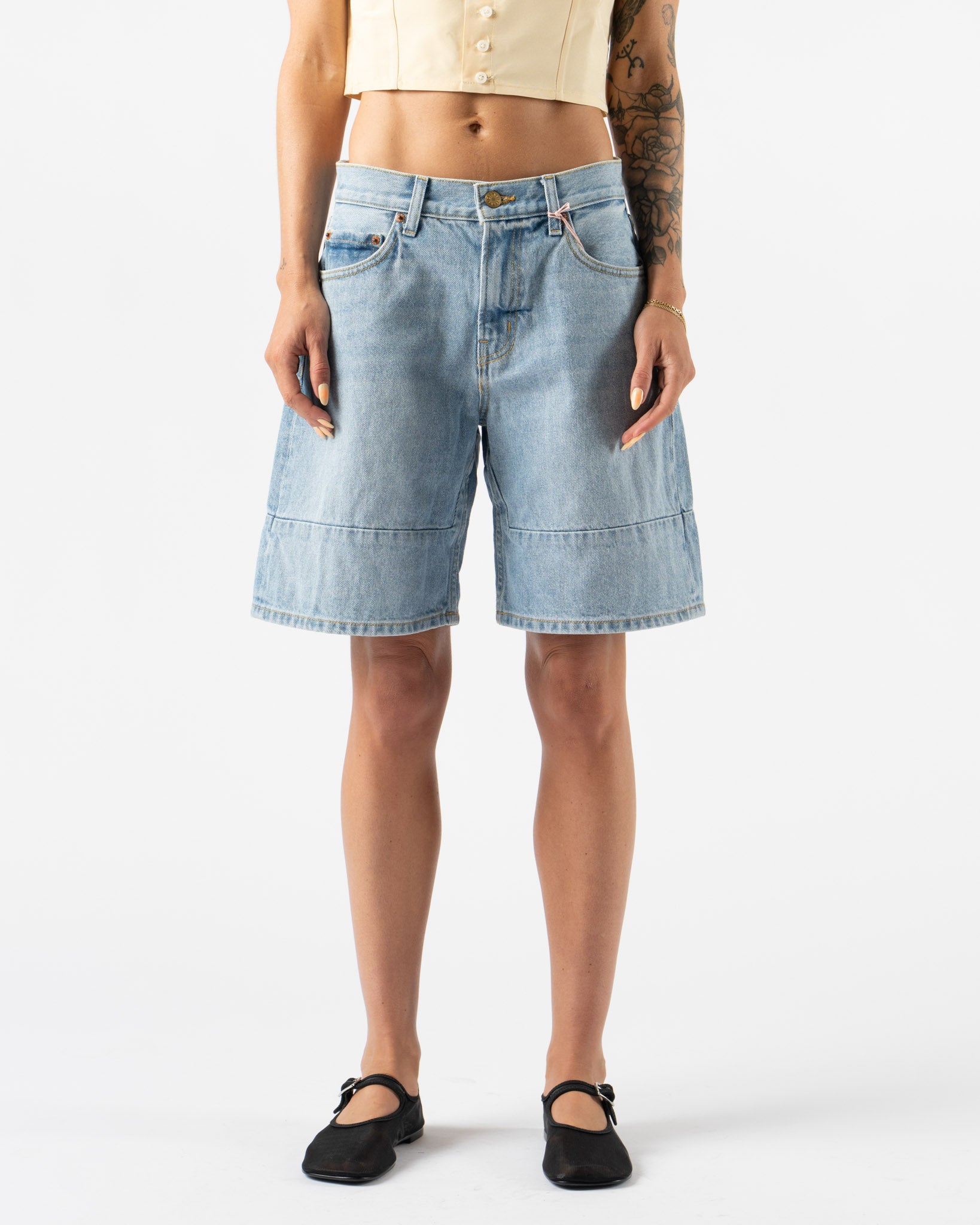 B Sides Marcel Culotte Short in Jac Wash