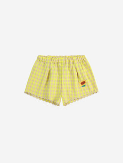 Bobo Choses Vichy Ruffle Woven Shorts