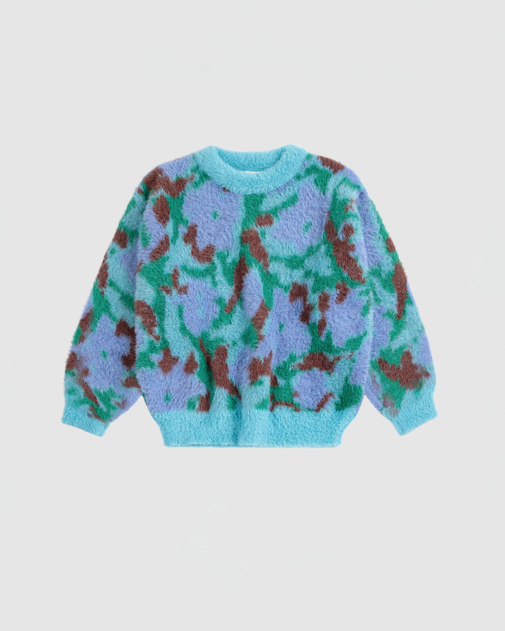 Bobo Choses Watercolor All Over Jacquard Jumper in Green
