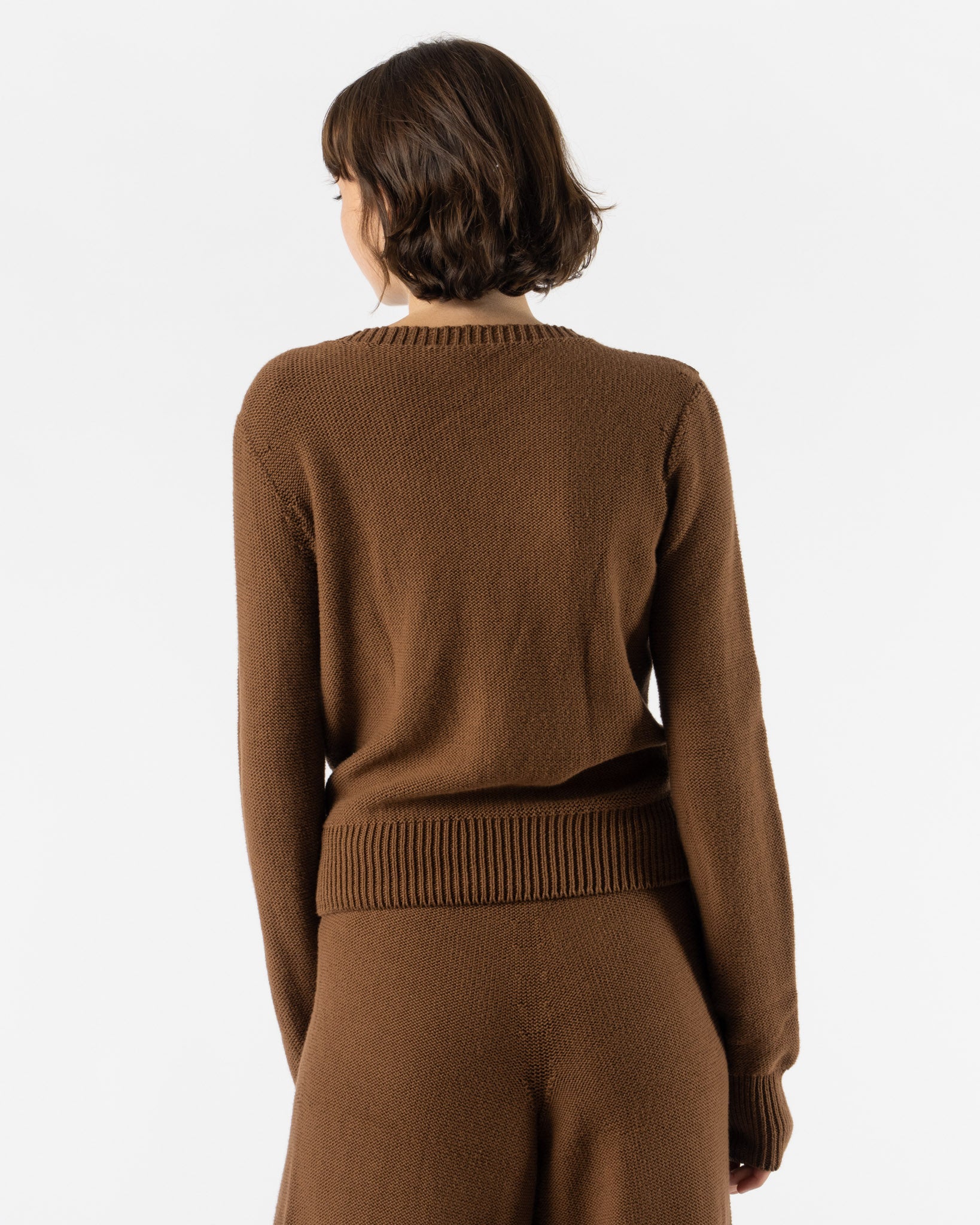 Baserange Tier Cardigan in Nocciola Brown