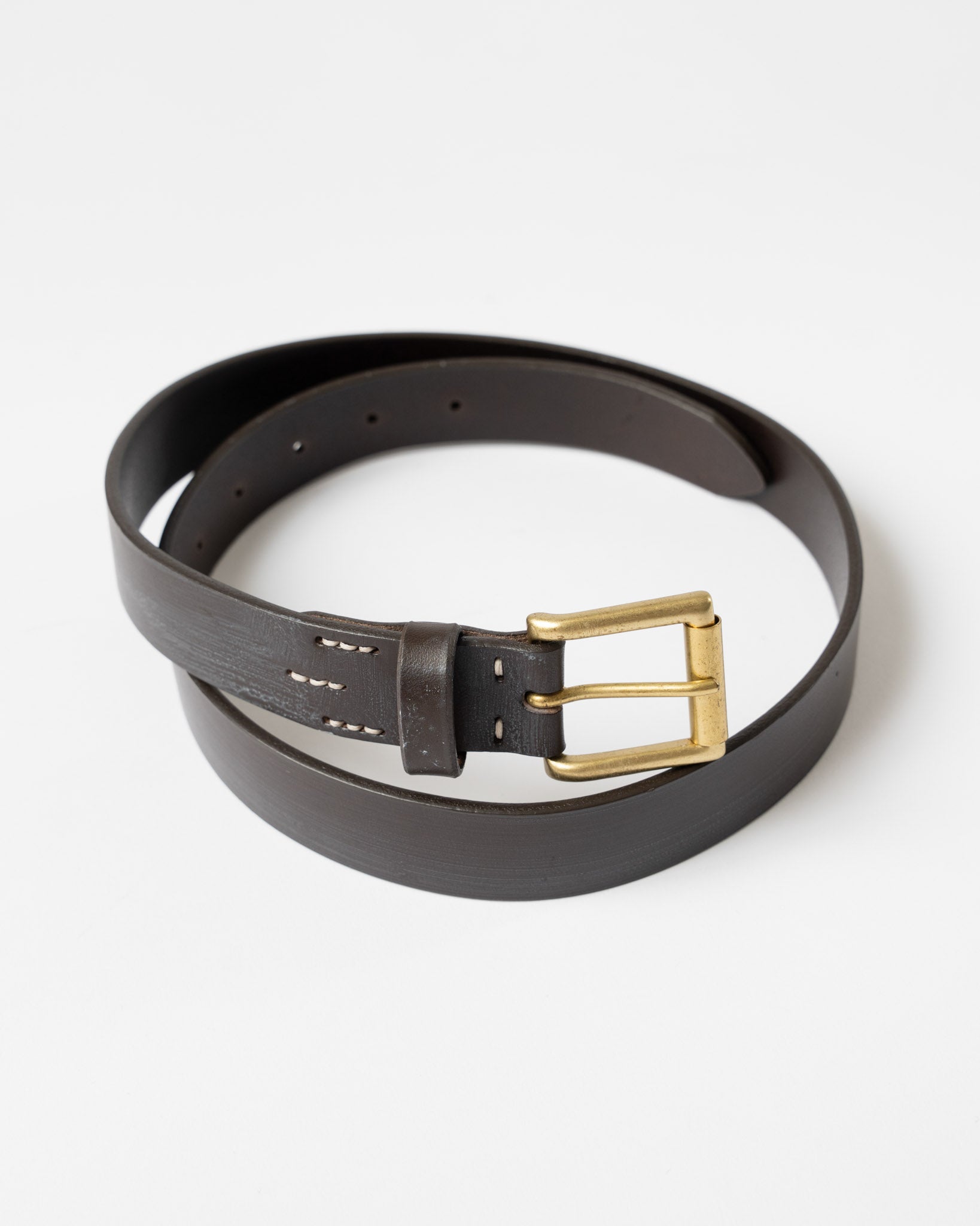Beams Plus Bridle Leather Belt in Dark Brown