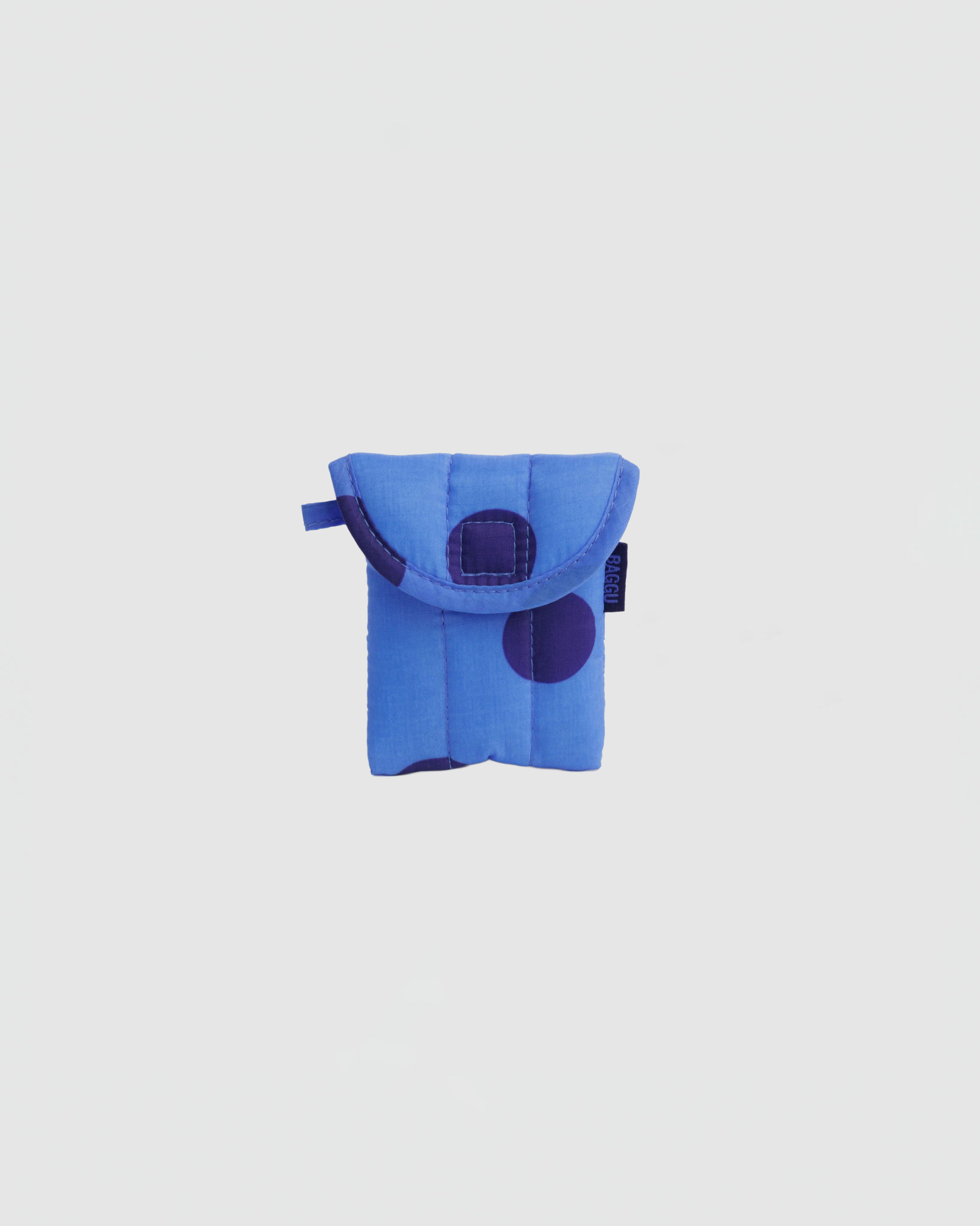 Baggu Puffy Earbuds Case in Blue Polka Dot