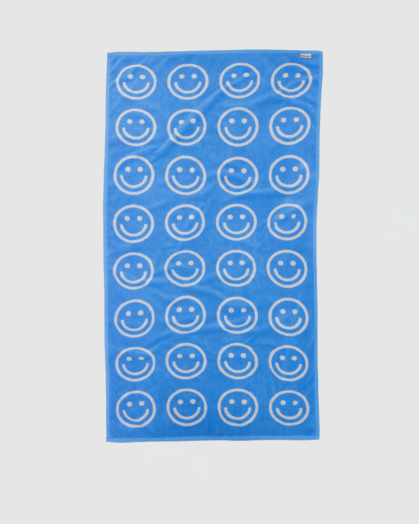 Baggu Bath Towel in Sky Blue Happy