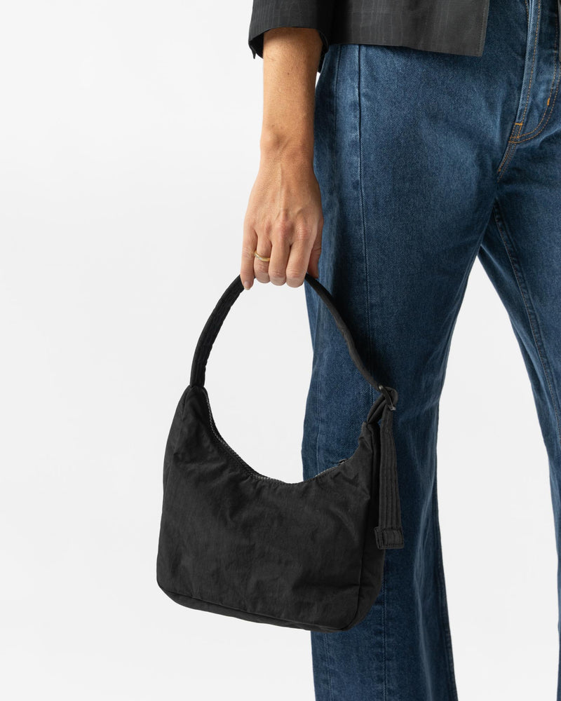 Baggu Mini Nylon Shoulder Bag in Black