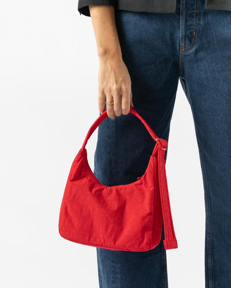 Baggu Mini Nylon Shoulder Bag in Candy Apple Red