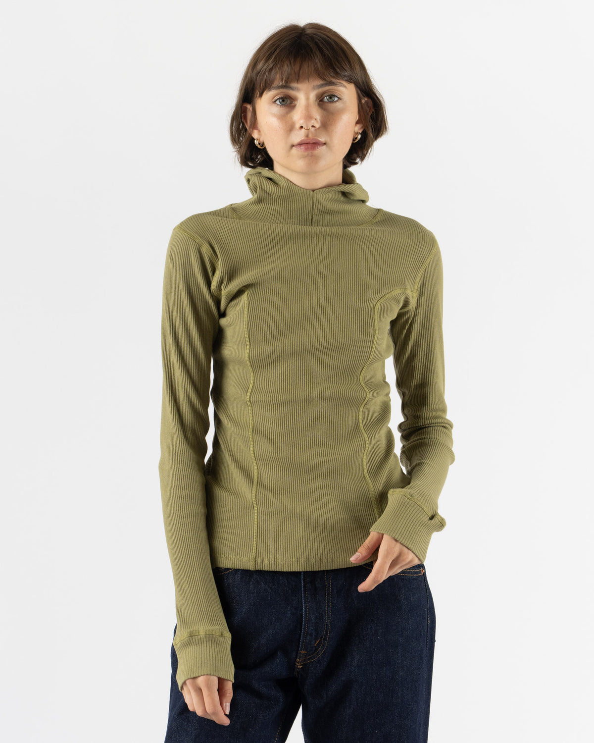 Baserange Hanifa Hoodie in Moss Green