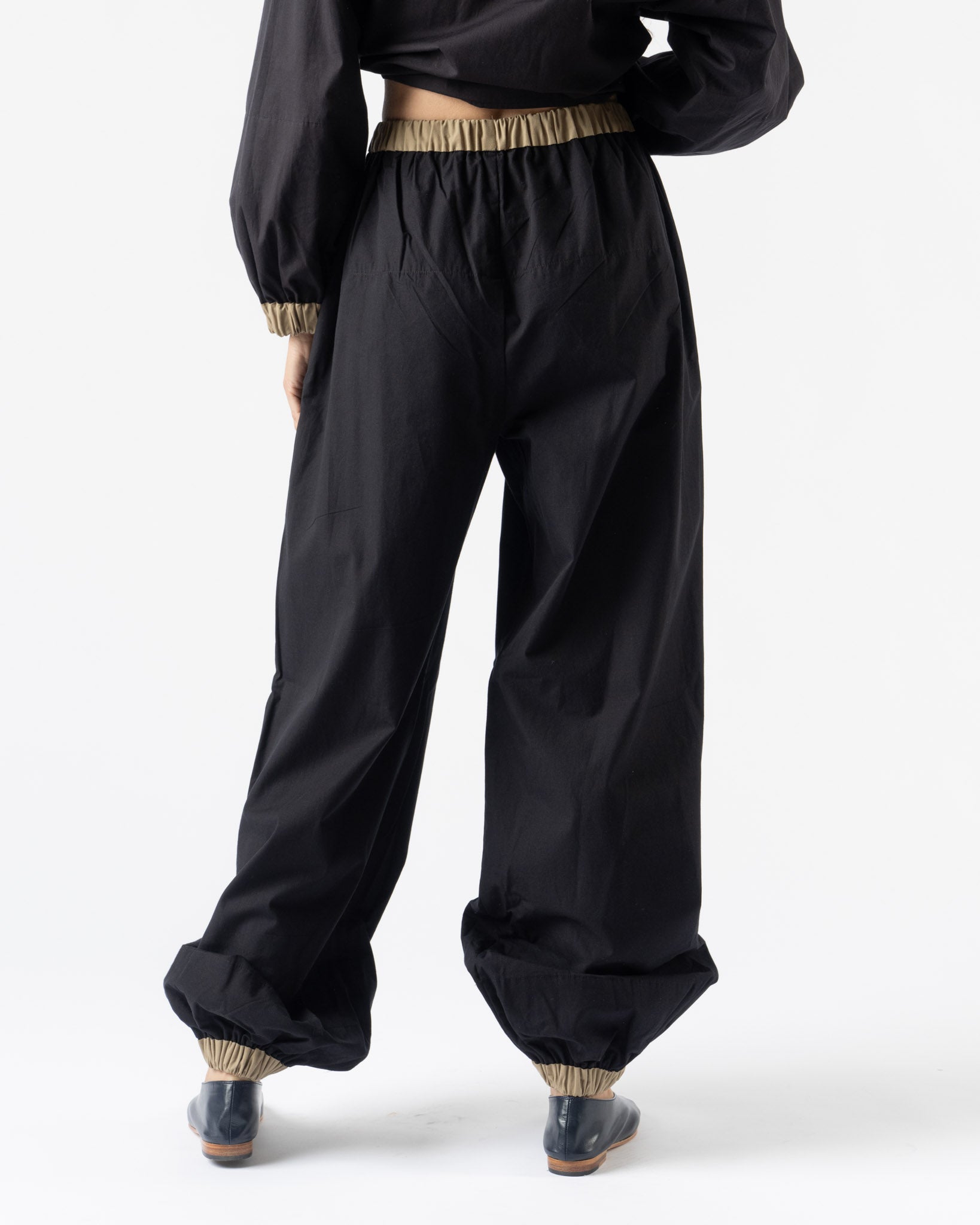 Baserange Moy Pants in Black Khaki