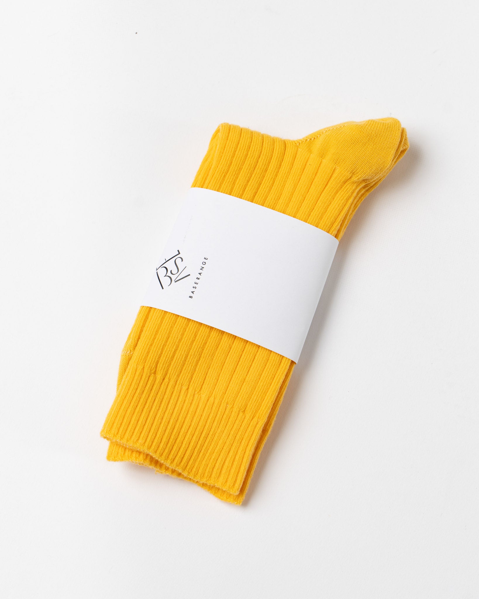 Baserange Rib Overankle Socks in Eri Yellow