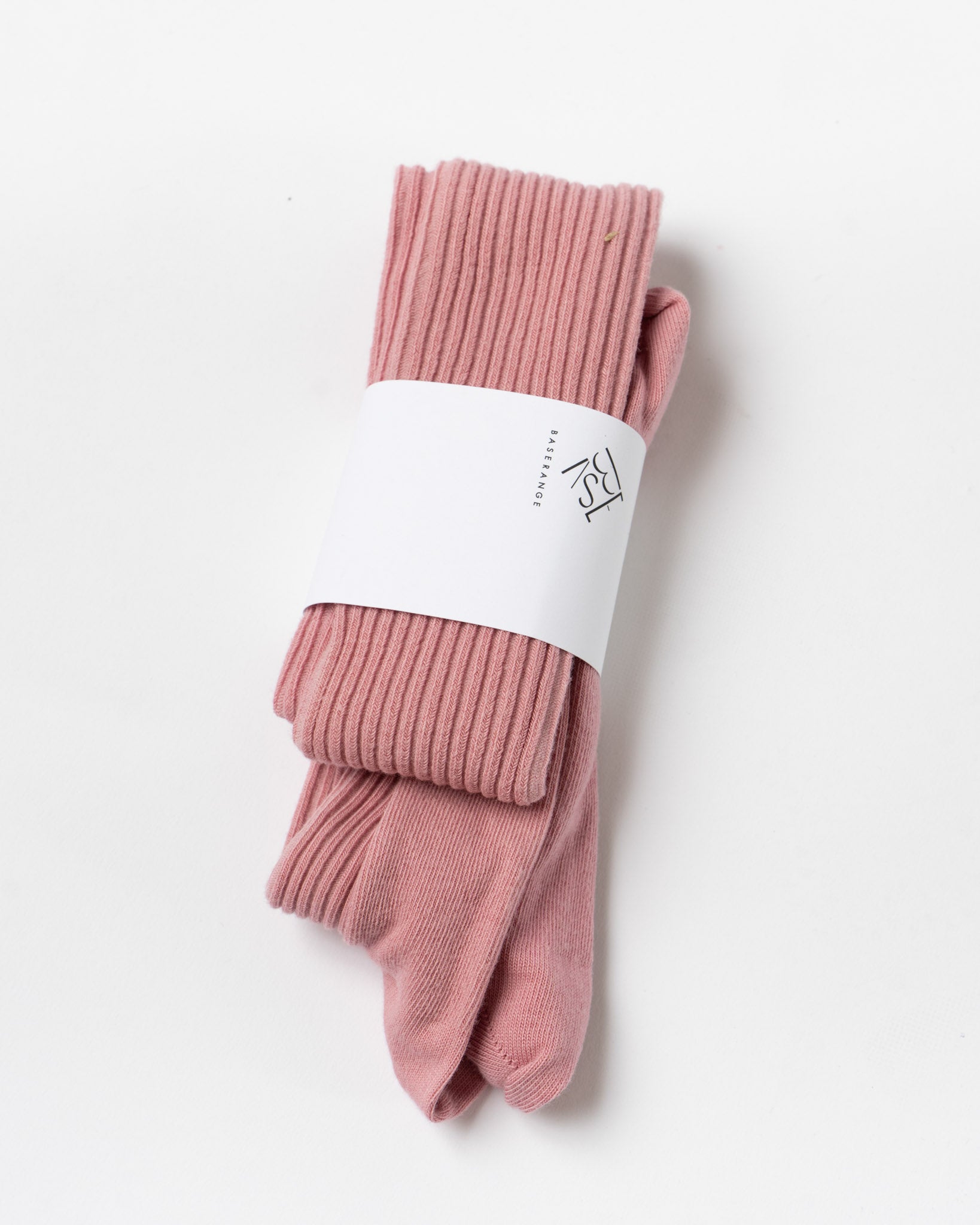 Baserange Rib Overknee Socks in Vie Pink