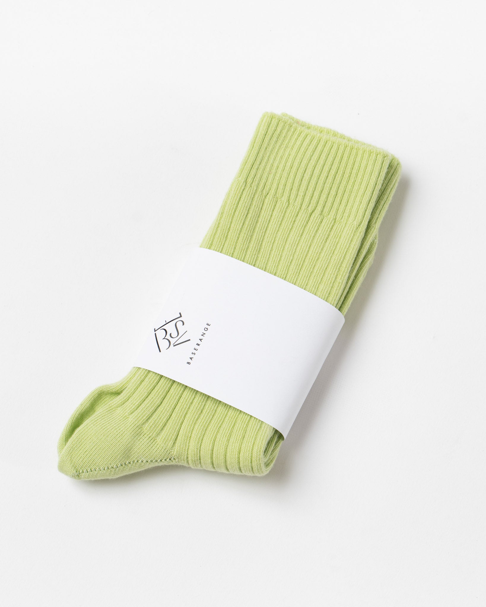 Baserange Rib Overankle Socks in Kir Green