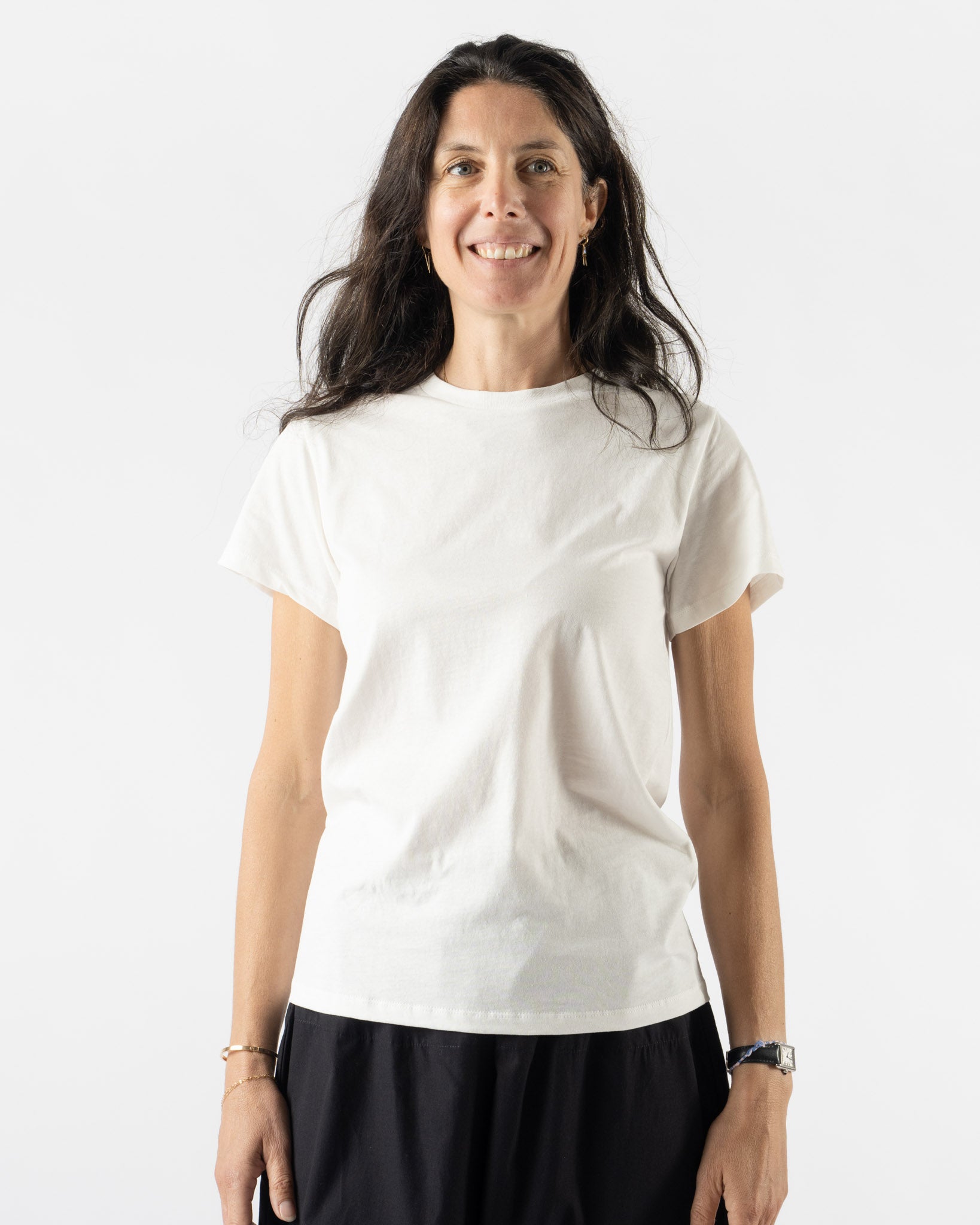 Baserange Tee Shirt in Off White Undyed