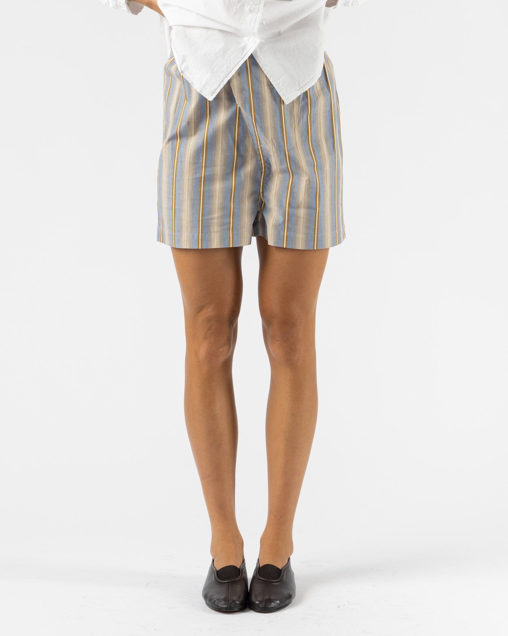Baserange Carte Shorts in Grid Stripe