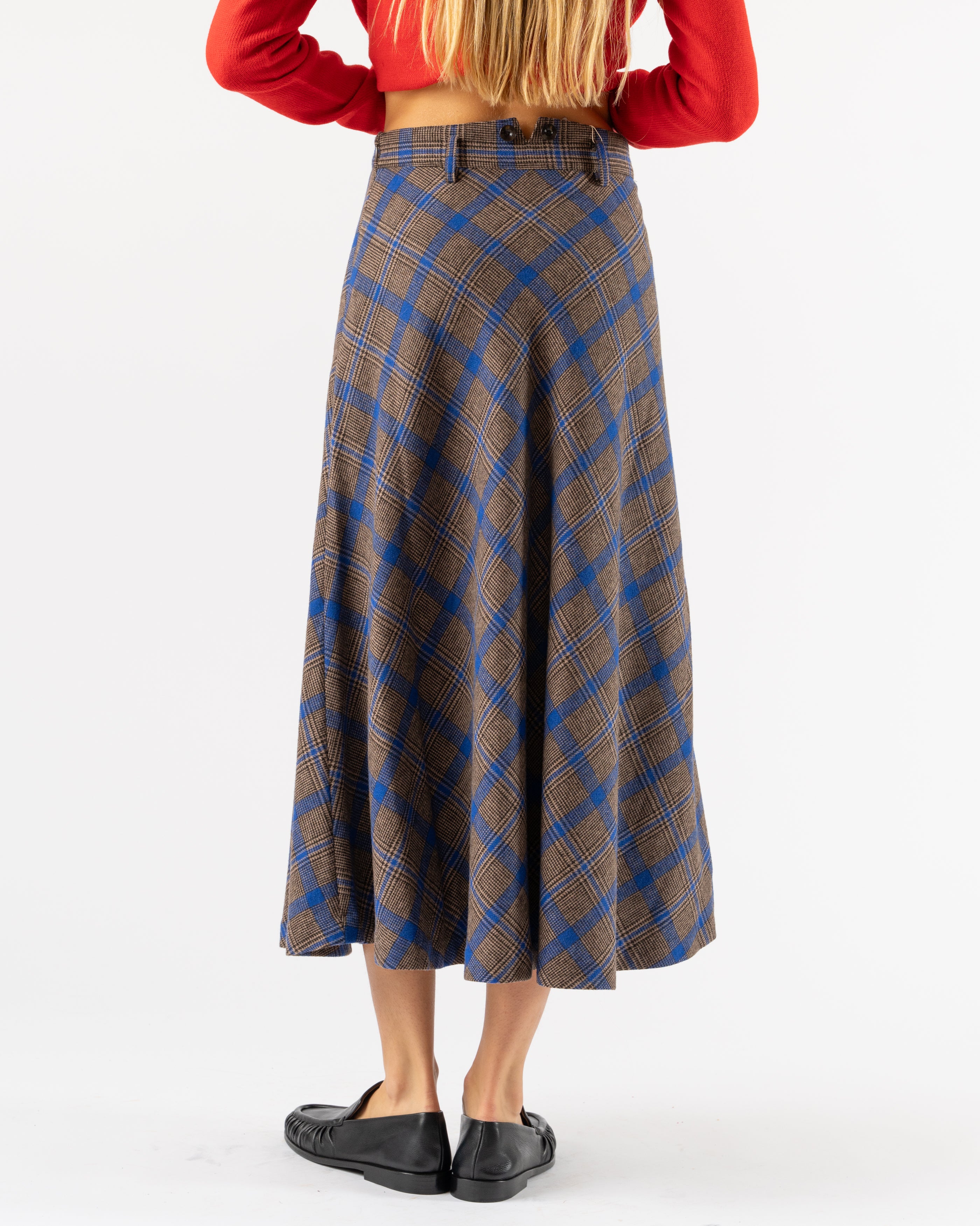 Beams-Boy--Check-Long-A-Line-Skirt-in-Brown-Curated-at-Jake-and-Jones