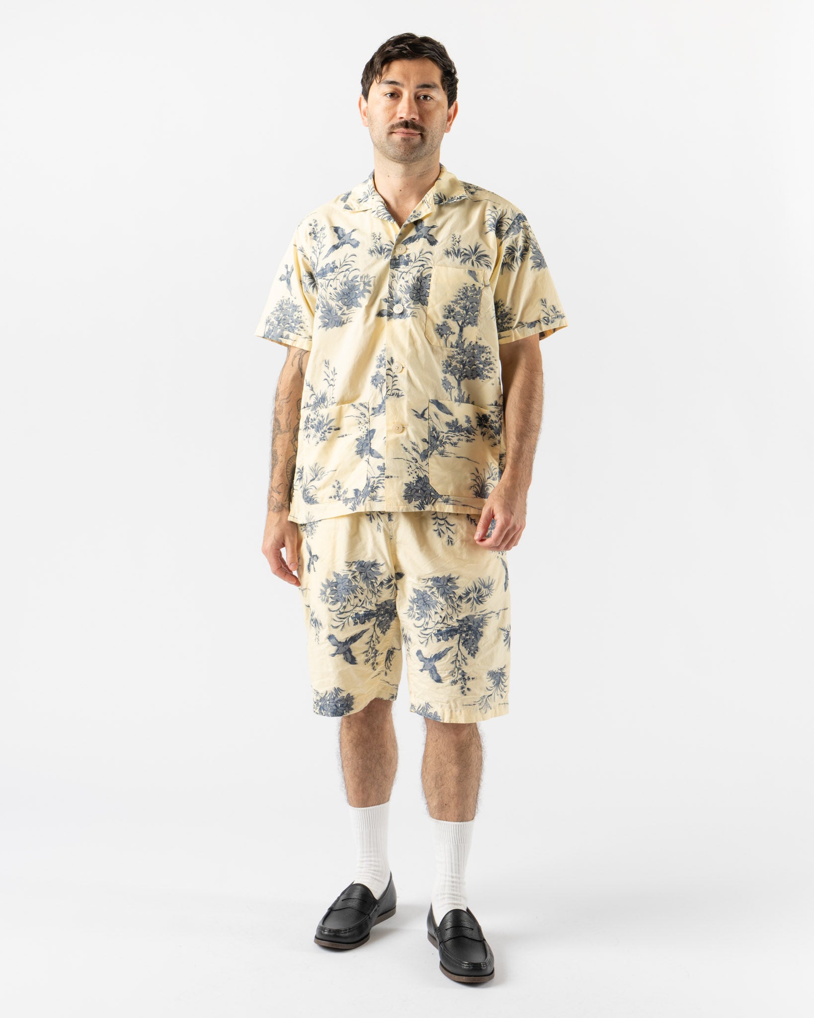 Beams Plus Easy Shorts in Cut Jacquard Cream