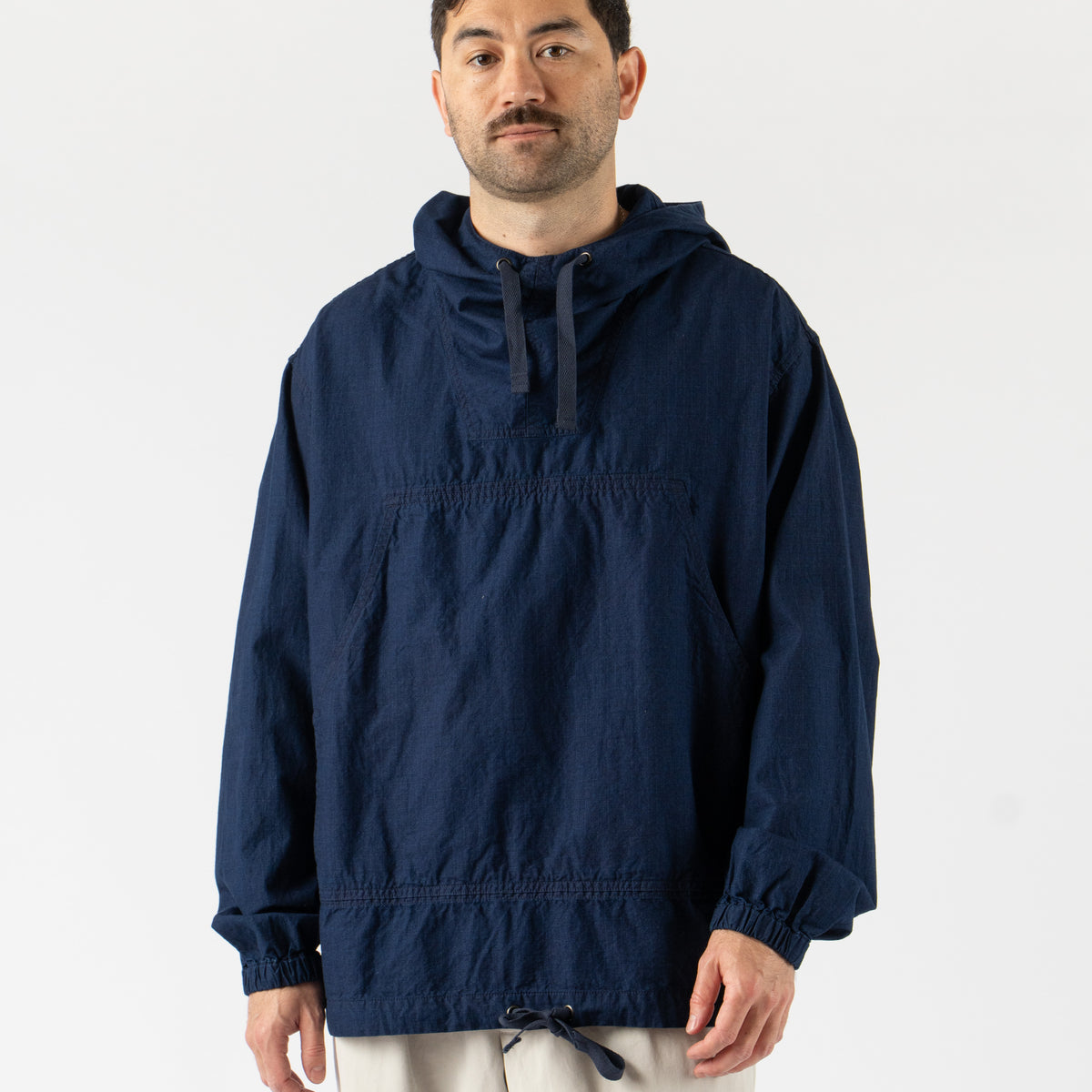 Beams Plus MIL Smock in Indigo Ripstop Curated at Jake and Jones