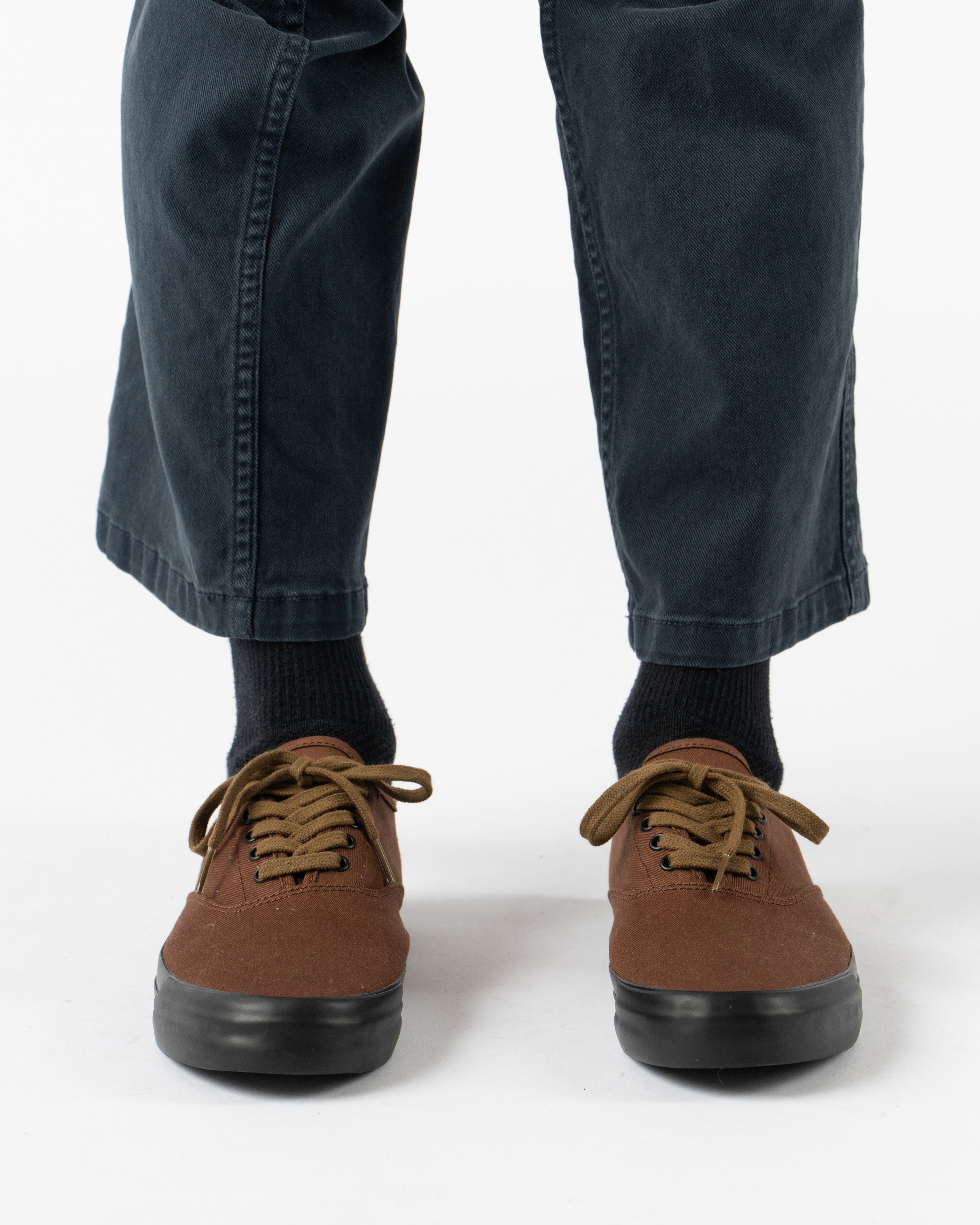 Beams Plus x Sperry Mil CVO Sneakers in Brown featuring rugged canvas upper, military-inspired style, and timeless low-top design