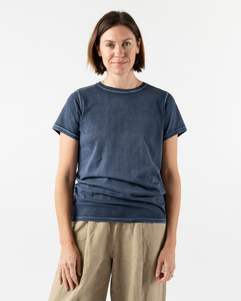 Lauren Manoogian Bias Baby Tee in Indigo