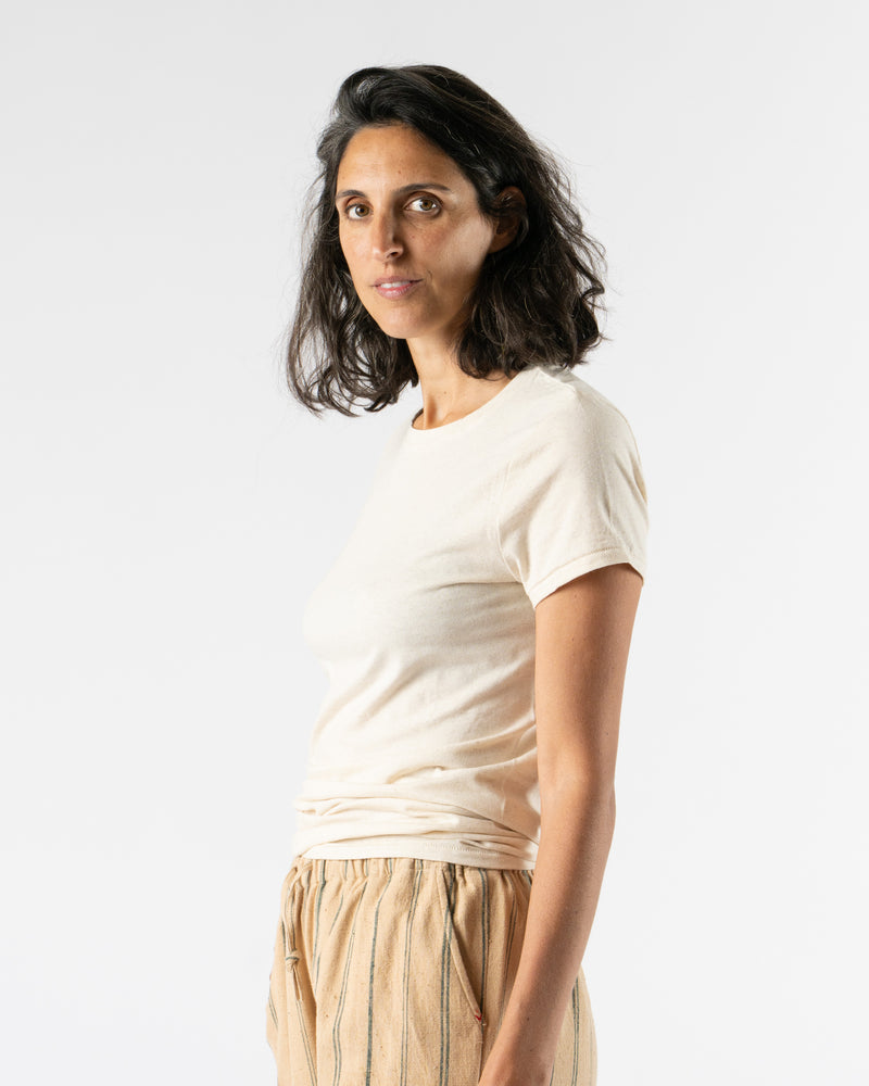 Lauren Manoogian Bias Baby Tee in Natural