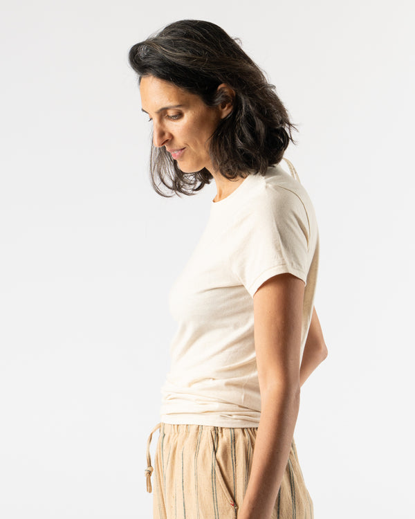 Lauren Manoogian Bias Baby Tee in Natural