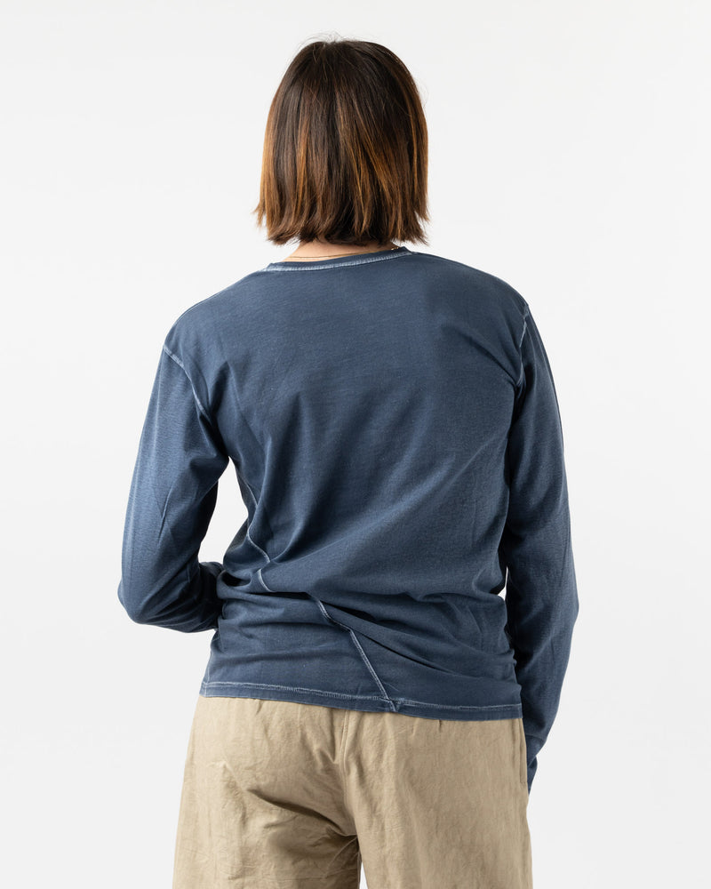 Lauren Manoogian Bias Long Sleeve Tee in Indigo