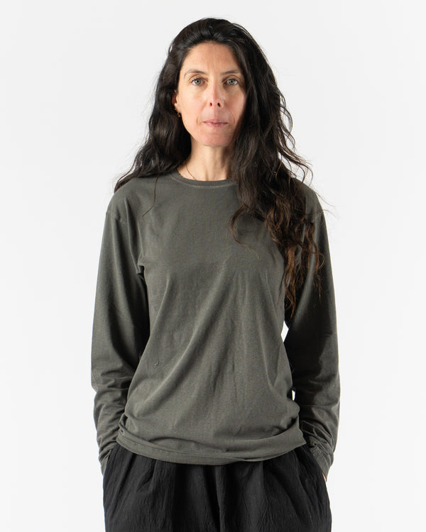 Lauren Manoogian Bias Long Sleeve Tee in Washed Black
