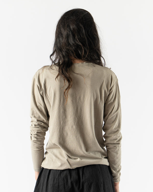 Lauren Manoogian Bias Long Sleeve Tee in Washed Clay