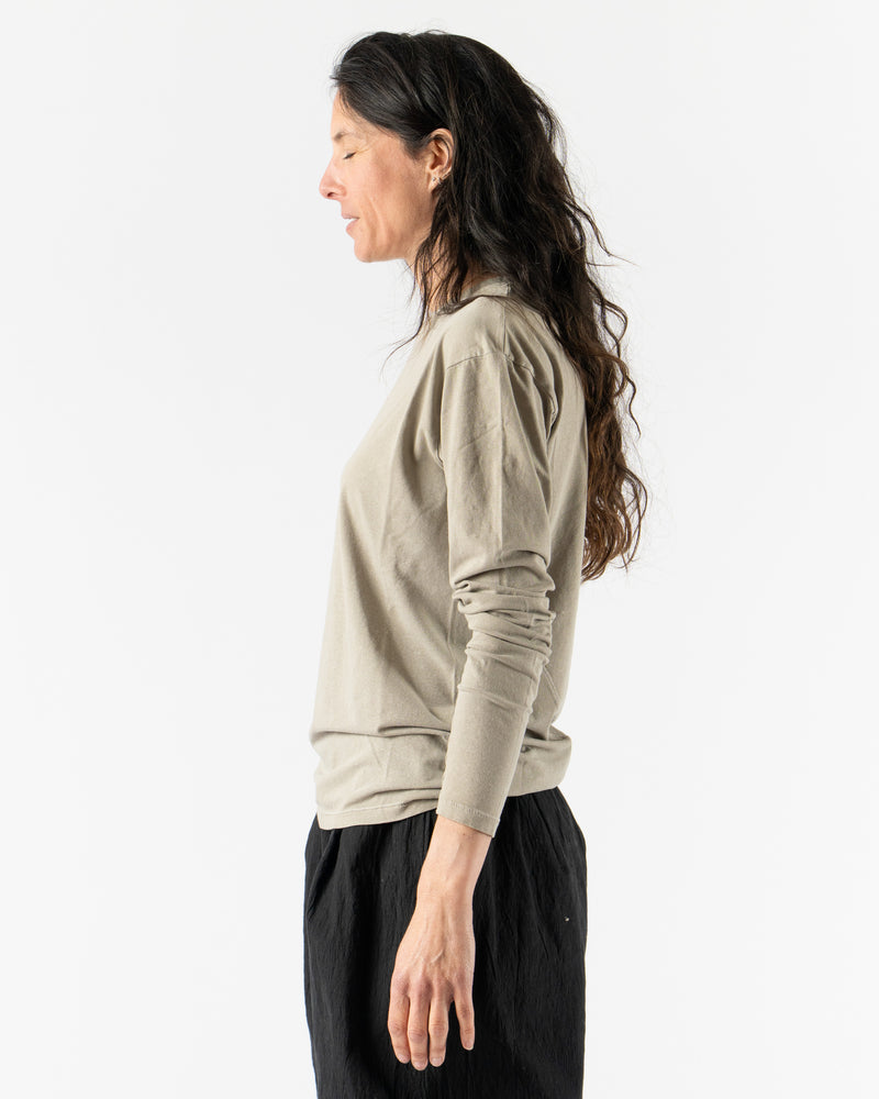 Lauren Manoogian Bias Long Sleeve Tee in Washed Clay