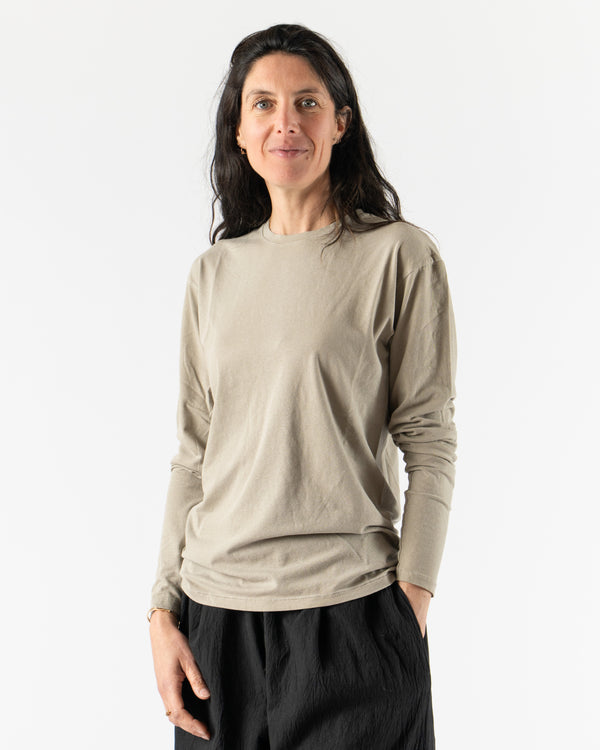 Lauren Manoogian Bias Long Sleeve Tee in Washed Clay