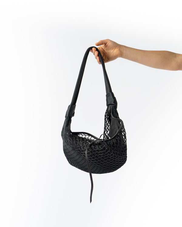 Lemaire Black Croissant Filt Bag