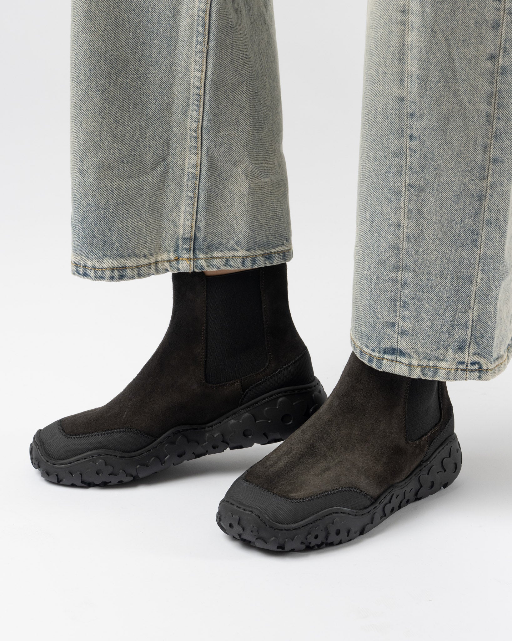 Cecilie Bahnsen Blanca Boots in Suede Brown